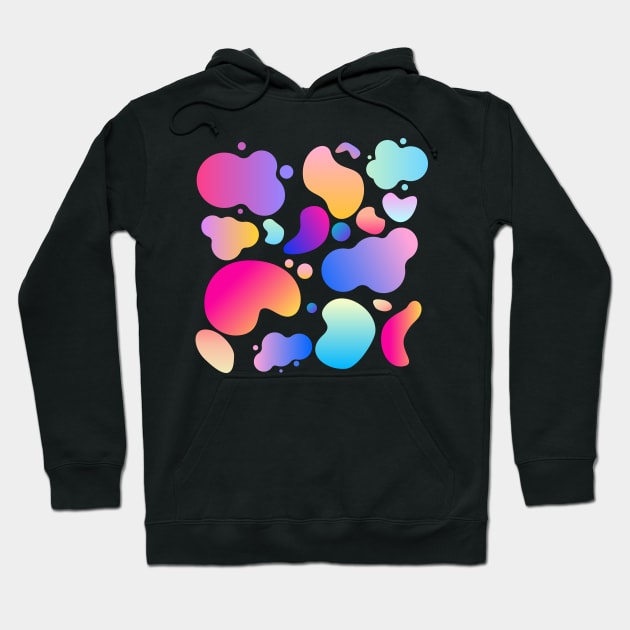 Gradient Blended Paint Blob Pattern Hoodie by The Craft ACE